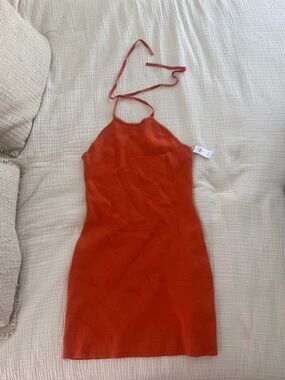 Abercrombie & Fitch Rust orange Backless Halter Dress